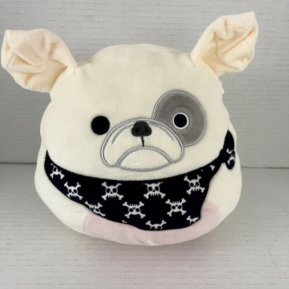 Squishmallow 8" ELANOR the BULLDOG Pirate Bandana Plush Stuffed Animal Kellytoy